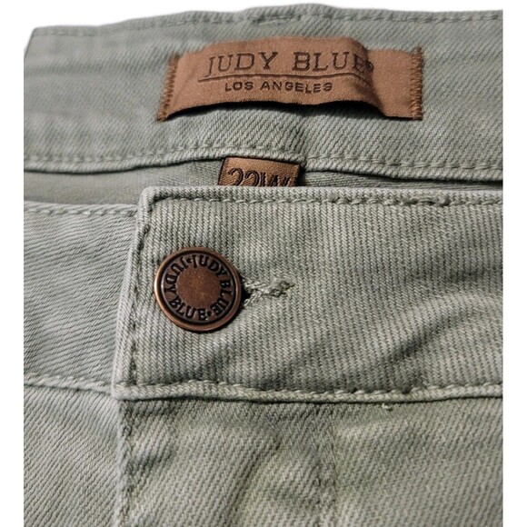 Judy Blue Greenwich High Rise Front Seam Stretch Denim Jeans Women’s 22W Sage - Picture 10 of 16